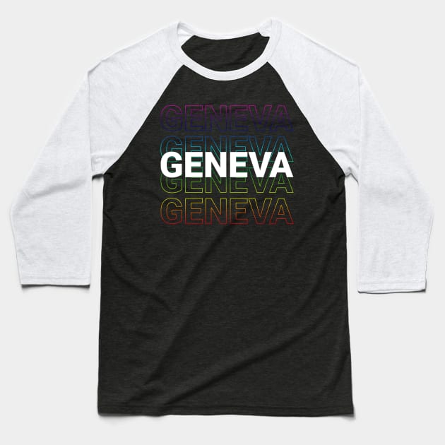 Geneva - Kinetic Style Baseball T-Shirt by car lovers in usa